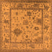 Square Oriental Orange Industrial Rug, urb1636org