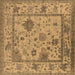 Square Oriental Brown Industrial Rug, urb1636brn