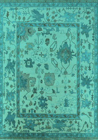 Oriental Turquoise Industrial Rug, urb1636turq