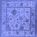 Square Oriental Blue Industrial Rug, urb1636blu