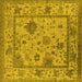 Square Oriental Yellow Industrial Rug, urb1636yw