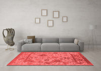 Machine Washable Oriental Red Industrial Rug, wshurb1636red