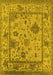 Oriental Yellow Industrial Rug, urb1636yw