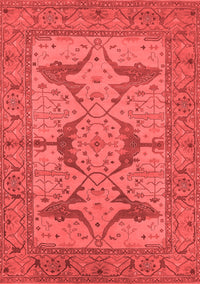 Oriental Red Industrial Rug, urb1637red