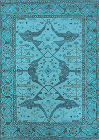 Oriental Light Blue Industrial Rug, urb1637lblu