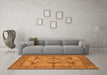 Machine Washable Oriental Orange Industrial Area Rugs in a Living Room, wshurb1637org