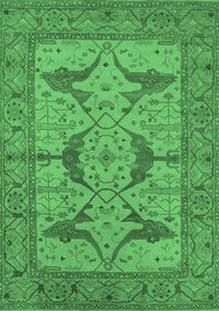 Oriental Emerald Green Industrial Rug, urb1637emgrn