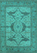 Oriental Turquoise Industrial Rug, urb1637turq