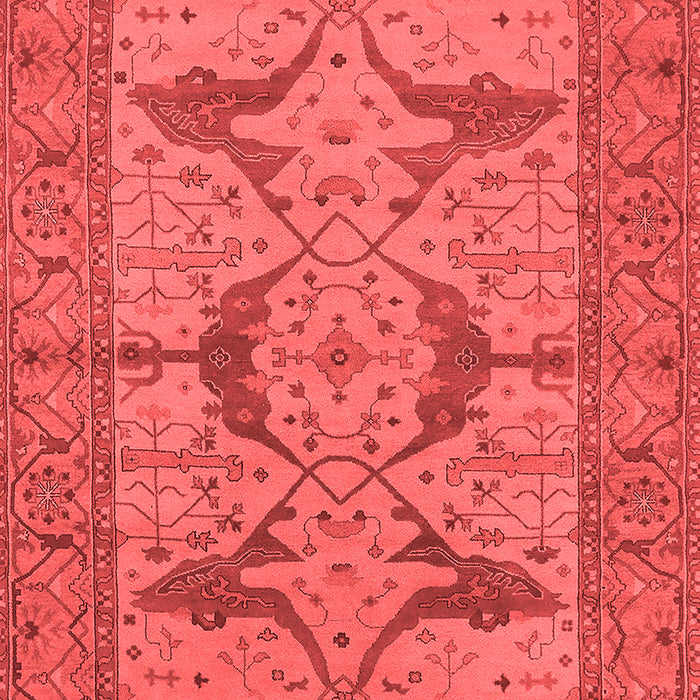 Machine Washable Oriental Red Industrial Rug, wshurb1637red