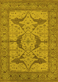 Oriental Yellow Industrial Rug, urb1637yw