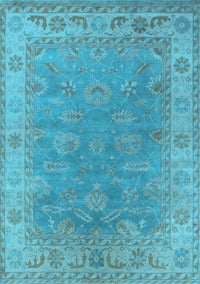 Oriental Light Blue Industrial Rug, urb1638lblu