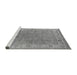 Sideview of Machine Washable Oriental Gray Industrial Rug, wshurb1638gry