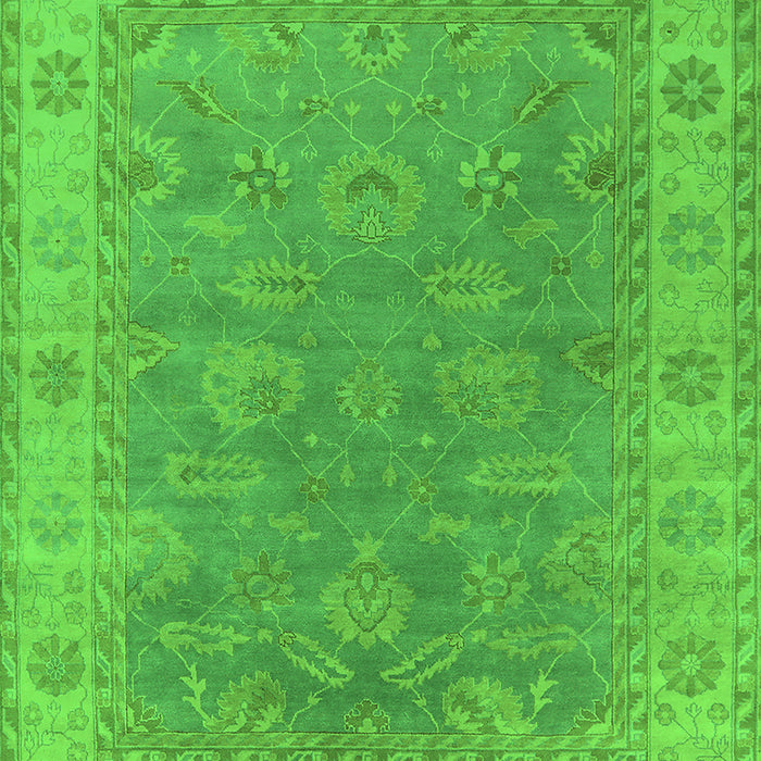 Machine Washable Oriental Green Industrial Area Rugs, wshurb1638grn