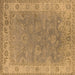 Square Oriental Brown Industrial Rug, urb1638brn