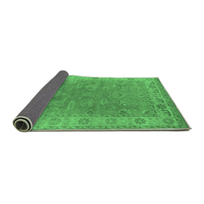 Sideview of Oriental Emerald Green Industrial Rug, urb1638emgrn