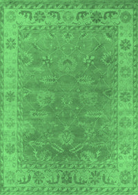 Oriental Emerald Green Industrial Rug, urb1638emgrn