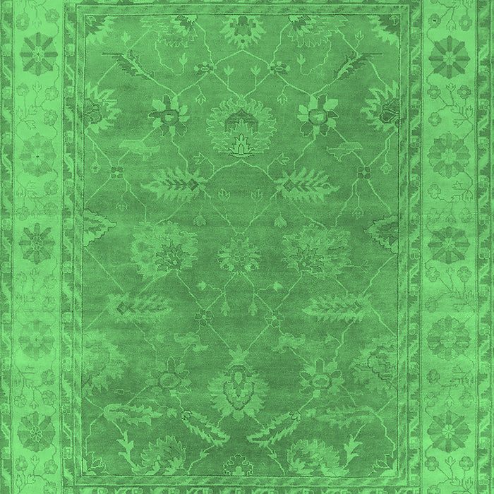 Oriental Emerald Green Industrial Rug, urb1638emgrn