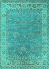 Oriental Turquoise Industrial Rug, urb1638turq