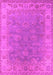 Machine Washable Oriental Pink Industrial Rug, wshurb1638pnk