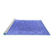 Sideview of Machine Washable Oriental Blue Industrial Rug, wshurb1638blu