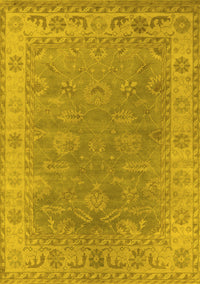 Oriental Yellow Industrial Rug, urb1638yw