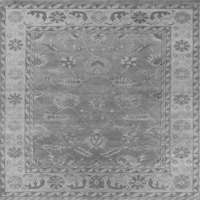 Square Machine Washable Oriental Gray Industrial Rug, wshurb1638gry