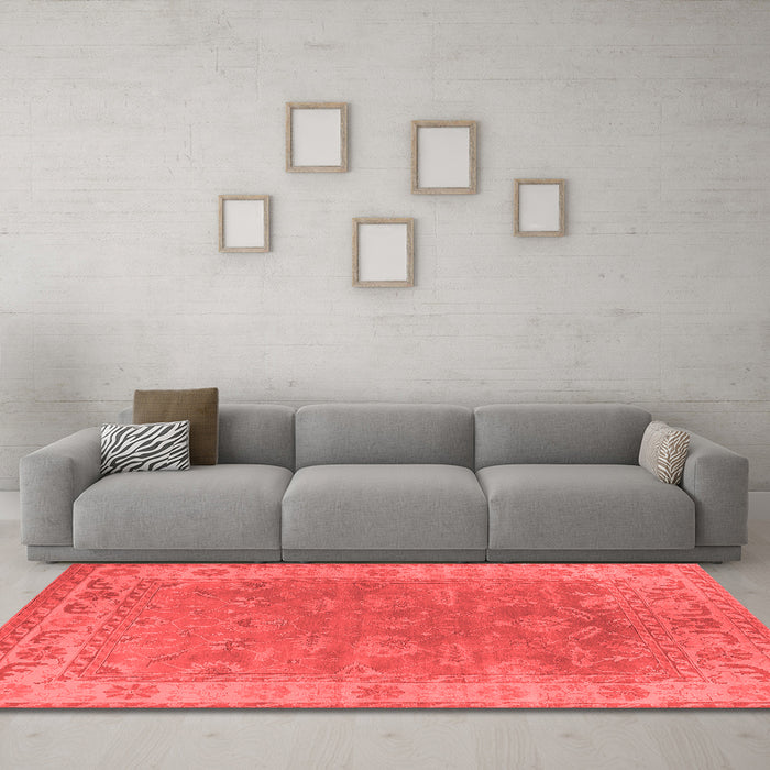 Industrial Red Washable Rugs