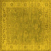 Square Oriental Yellow Industrial Rug, urb1638yw