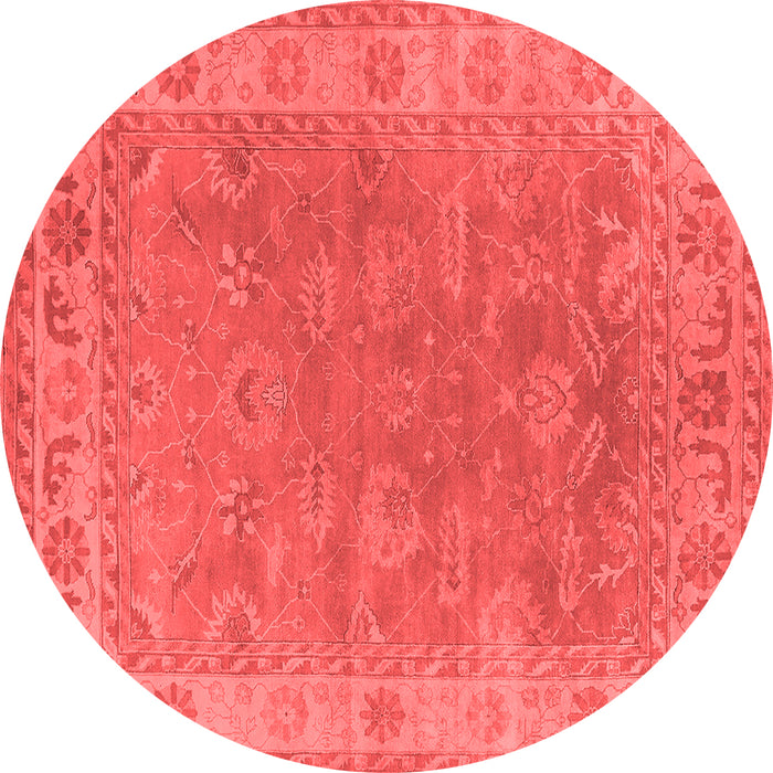 Machine Washable Oriental Red Industrial Rug, wshurb1638red