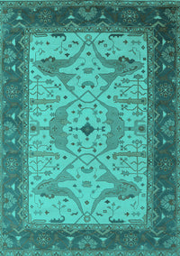 Oriental Turquoise Industrial Rug, urb1639turq