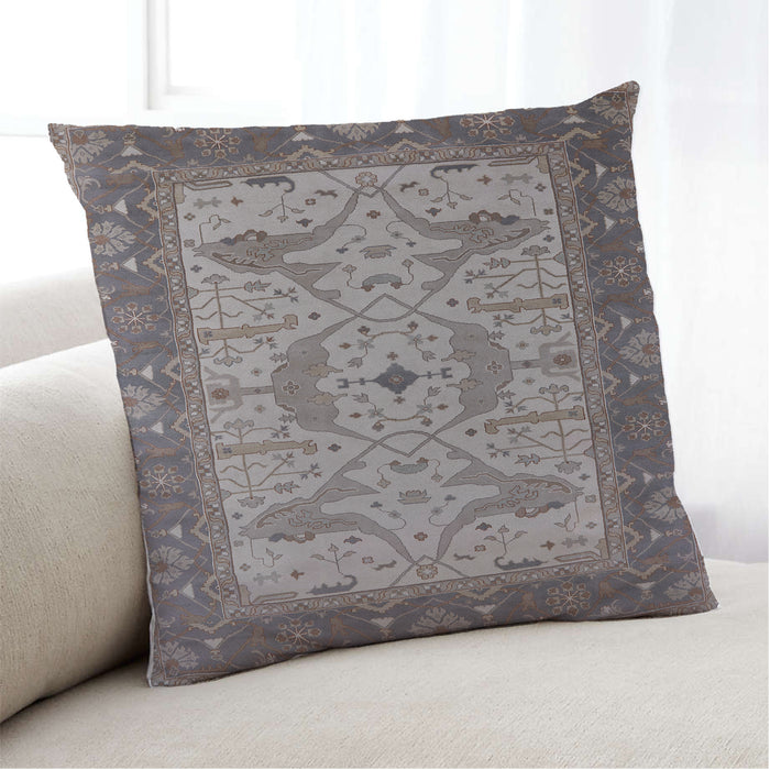 Lifestyle Image of Mid-Century Modern Urban Square Rosy Brown Pink Throw Pillow, 18 inch by 18 inch, pwurb1639