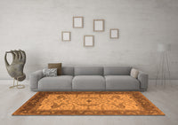 Machine Washable Oriental Orange Industrial Rug, wshurb1639org