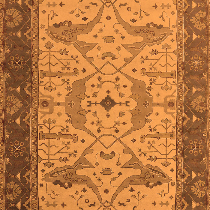 Machine Washable Oriental Orange Industrial Area Rugs, wshurb1639org
