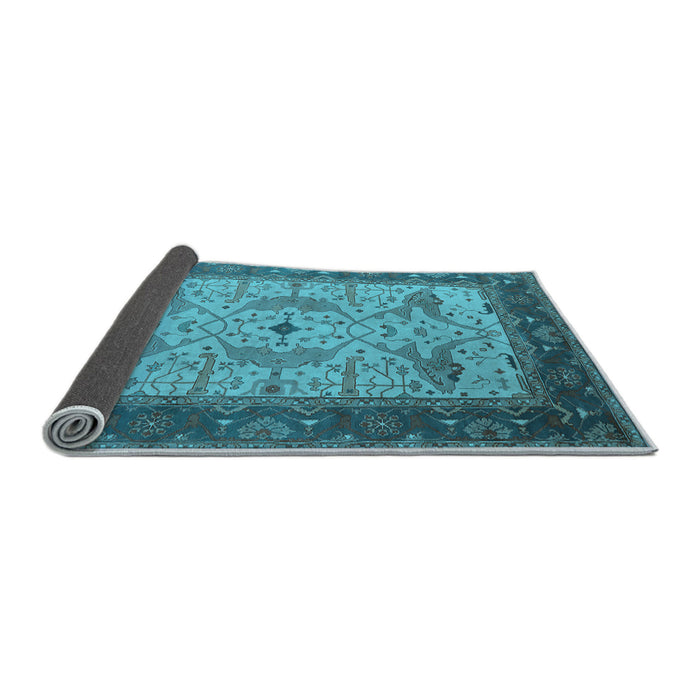 Sideview of Oriental Light Blue Industrial Rug, urb1639lblu