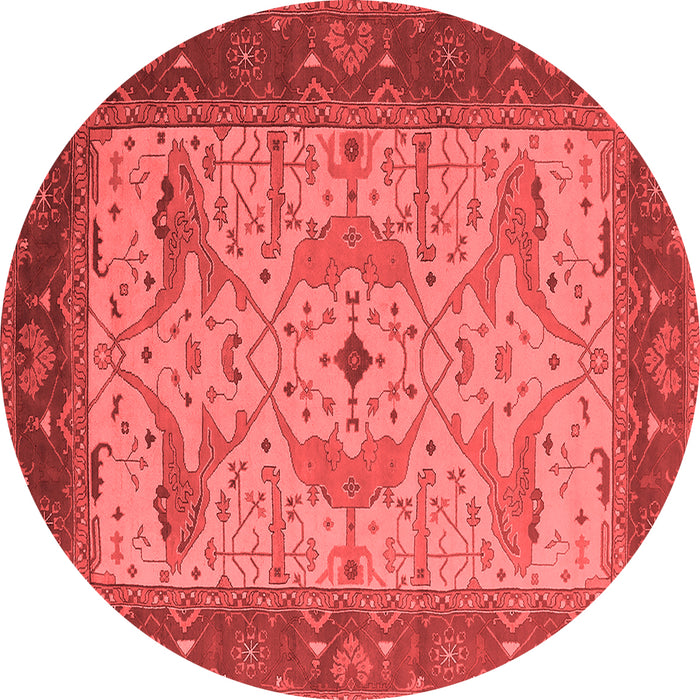 Machine Washable Oriental Red Industrial Rug, wshurb1639red