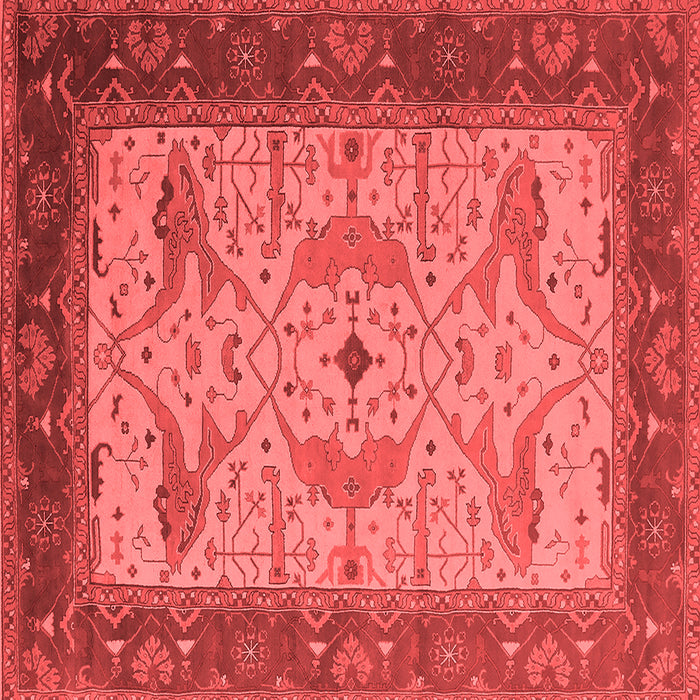 Machine Washable Oriental Red Industrial Rug, wshurb1639red