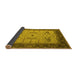 Sideview of Oriental Yellow Industrial Rug, urb1639yw