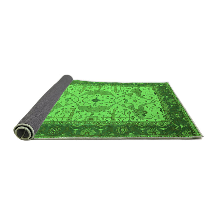 Sideview of Oriental Green Industrial Rug, urb1639grn