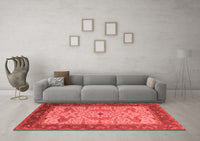 Machine Washable Oriental Red Industrial Rug, wshurb1639red