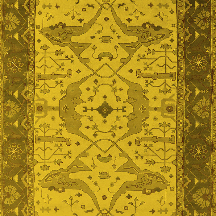 Oriental Yellow Industrial Rug, urb1639yw