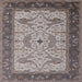 Square Mid-Century Modern Rosy Brown Pink Oriental Rug, urb1639