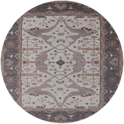 Round Machine Washable Industrial Modern Rosy Brown Pink Rug, wshurb1639