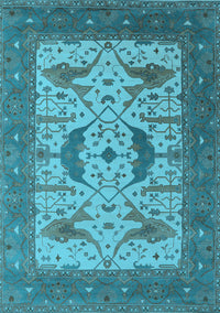 Oriental Light Blue Industrial Rug, urb1640lblu