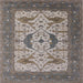 Square Mid-Century Modern Rosy Brown Pink Oriental Rug, urb1640