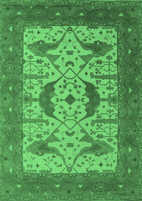 Oriental Emerald Green Industrial Rug, urb1640emgrn