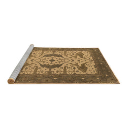 Sideview of Machine Washable Oriental Brown Industrial Rug, wshurb1640brn