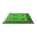 Sideview of Machine Washable Oriental Green Industrial Area Rugs, wshurb1640grn