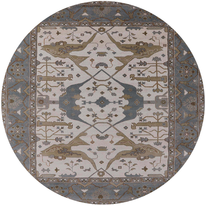 Round Machine Washable Industrial Modern Rosy Brown Pink Rug, wshurb1640