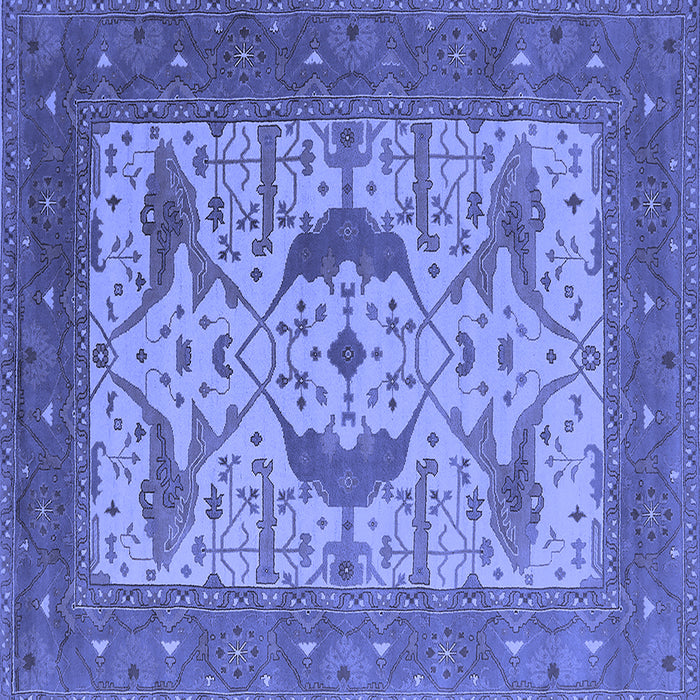 Square Oriental Blue Industrial Rug, urb1640blu