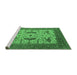 Sideview of Machine Washable Oriental Emerald Green Industrial Area Rugs, wshurb1640emgrn